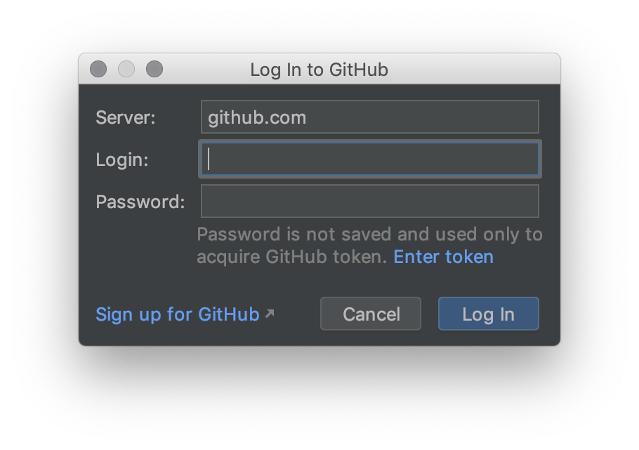log in to github android studio